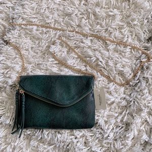 Faux snake skin shoulder bag NWT